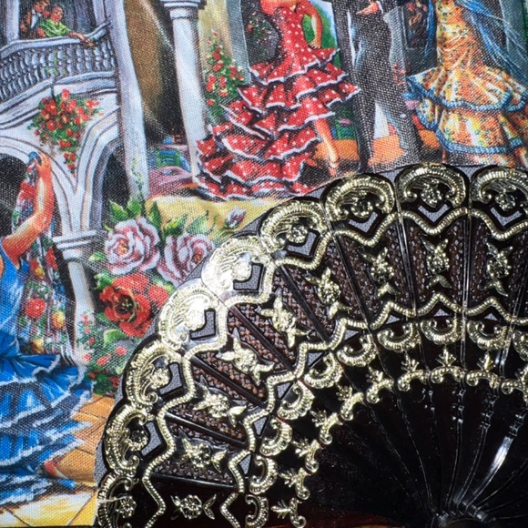Vintage Flamenco Dancer Fan - Picture 8 of 8